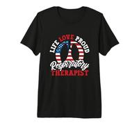 RT Veterans Day American Flag Respiratory Therapist Premium T-Shirt
