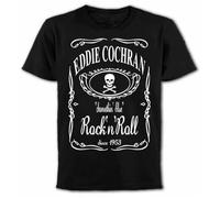Rt61FM BAOGUI Mens Eddie Cochran T Shirt in Black L