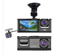 Rtauhife 1 Set 3 Camera Dash Cam 1080P 2 Inch Screen Dashcam Black Driver Recorder for Taxi CAR DVR Rear Camera Universal