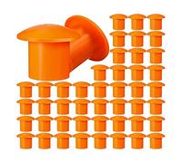Rtauhife 100 Pcs Mushroom Rebar Cap Plastic Caps Rebar Caps for Rebar 3 to 7, Orange Color, 2.36 X 2.17 X 1.5 Inches