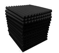 Rtauhife Acoustic Foam Panels 12 Pcs, Soundproof Wall Panels 30x30x5cm, High Density Sound Absorbing Panel for Walls Black
