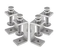Rtauhife Heavy Duty 304 Stainless Steel Clamps, Small Metal Clamps with Screws, Wide Jaw Open Clamps 65mm (4 Pieces)