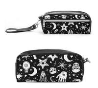 RTBKLYQ Large Mysterious Symbol Graphics Printed Capacity Pencil Case Pen Pouch Organizer Pencil Bag Small Cosmetic Bag Suitable for Suitable for Men And Women