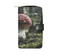 RTBKLYQ Leather Wallet On The Mossy Ground Printed Zip Around Wallet Credit Card Phone Printed Holder Clutch Checkbook Holder