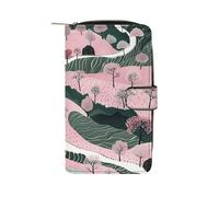 RTBKLYQ Leather Wallet Walking Along The Path Printed Zip Around Wallet Credit Card Phone Printed Holder Clutch Checkbook Holder