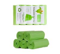 RTBQJ-AT 100% Biodegradable Bin Liners, 10L 120 Bags Biodegradable Food Waste Bags, Super Sturdy Bin Bags