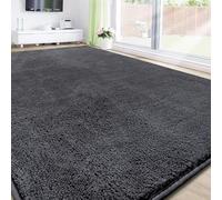 RTBQJ-AT Rugs Living Room 200x300 cm Microfiber Fluffy Grey Rug, Washable Carpet Area Rugs for Bedroom Solid Color Design Extra Large Rug