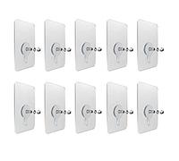 RTcald 10 Pcs/set Traceless Strong Screw Patch,Screws Hanger Punch-free Hook Home Wall Mounted Strong Non-Marking Stickers,Adhesive Screws Wall Mount Hanging Nails (10 mm,6x6 cm)