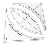 RTcald Quick Curve Quilt Template Set,DIY Handmade Patchwork Quilting Ruler Template,Acrylic Quilt Template Set,Quilting Supplies (8in)