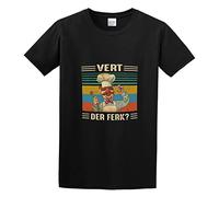 RTCJRT Swedish Chef Vert Der Ferk Muppet Lovers Vintage Graphic Funny Unisex Short-Sleeve T-Shirts Black