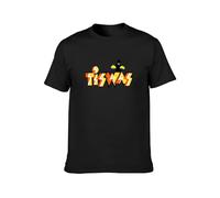 RTCJRT Tiswas Funny Mens Retro Saturday Day Tv Show Unisex Short-Sleeve T-Shirts Black