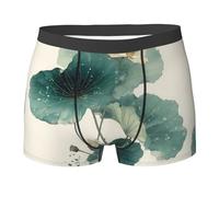 RTCVXZDSA Beautiful Lotus Leaves Men'S Boxer Briefs â€“ Stylish Full-Print Dual-Sided Underwear With Comfortable Stretch Fit, Breathable Lightweight Design For All-Day Wear Black