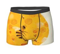 RTCVXZDSA Bee Men'S Boxer Briefs â€“ Stylish Full-Print Dual-Sided Underwear With Comfortable Stretch Fit, Breathable Lightweight Design For All-Day Wear Black
