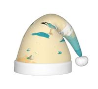 RTCVXZDSA Birds And The Sea Kids' Holiday Hat – Festive Party Hat With Plush Pom-Pom, Perfect For Christmas, Halloween, And New Year'S Celebrations
