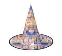 RTCVXZDSA Bridges In The City Halloween Hat â€“ Full Print Design, Comfortable Oxford Cloth, Foldable And Lightweight For Parties And Role Play