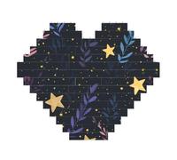 RTCVXZDSA Colorful Pattern Block Puzzle - Heart-Shaped 3d Customizable Photo Puzzle, Abs Blocks - Fun Diy Educational Toy For Kids And Adults
