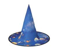 RTCVXZDSA Colorful Planet Halloween Hat â€“ Full Print Design, Comfortable Oxford Cloth, Foldable And Lightweight For Parties And Role Play