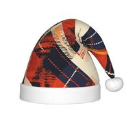 RTCVXZDSA Cross Grid Kids' Holiday Hat â€“ Festive Party Hat With Plush Pom-Pom, Perfect For Christmas, Halloween, And New Year'S Celebrations
