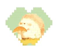 RTCVXZDSA Cute Hedgehog Block Puzzle - Heart-Shaped 3d Customizable Photo Puzzle, Abs Blocks - Fun Diy Educational Toy For Kids And Adults