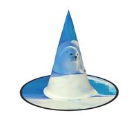 RTCVXZDSA Cute Seals Halloween Hat â€“ Full Print Design, Comfortable Oxford Cloth, Foldable And Lightweight For Parties And Role Play