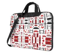 RTCVXZDSA England Symbols Stylish Laptop Bag With Full-Print Design â€“ Lightweight And Protective 600d Oxford Polyester Bag With Soft Lining, Perfect For Work, Travel & School