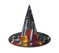 RTCVXZDSA Equipment For Scientific Experiments Halloween Hat â€“ Full Print Design, Comfortable Oxford Cloth, Foldable And Lightweight For Parties And Role Play