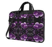 RTCVXZDSA Fashional Purple Hearts Stylish Laptop Bag With Full-Print Design – Lightweight And Protective 600d Oxford Polyester Bag With Soft Lining, Perfect For Work, Travel & School