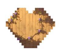 RTCVXZDSA Flowers On The Wooden Fence Block Puzzle - Heart-Shaped 3d Customizable Photo Puzzle, Abs Blocks - Fun Diy Educational Toy For Kids And Adults