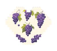RTCVXZDSA Grape Block Puzzle - Heart-Shaped 3d Customizable Photo Puzzle, Abs Blocks - Fun Diy Educational Toy For Kids And Adults