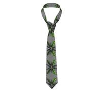 RTCVXZDSA Green Palm Leaf Men'S Tie - Fully Printed Design, Polyester Material, Soft And Durable, Easy To Wear, Ideal For Business And Special Occasions