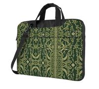RTCVXZDSA Hunter Green Floral Petals Pattern Stylish Laptop Bag With Full-Print Design – Lightweight And Protective 600d Oxford Polyester Bag With Soft Lining, Perfect For Work, Travel & School