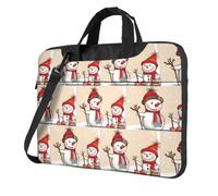RTCVXZDSA Merry Christmas Cute Snowman Stylish Laptop Bag With Full-Print Design â€“ Lightweight And Protective 600d Oxford Polyester Bag With Soft Lining, Perfect For Work, Travel & School