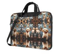 RTCVXZDSA Puppy Doodles Stylish Laptop Bag With Full-Print Design â€“ Lightweight And Protective 600d Oxford Polyester Bag With Soft Lining, Perfect For Work, Travel & School