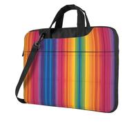 RTCVXZDSA Rainbow Color Stripe Stylish Laptop Bag With Full-Print Design – Lightweight And Protective 600d Oxford Polyester Bag With Soft Lining, Perfect For Work, Travel & School