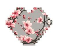 RTCVXZDSA Red Flowers Block Puzzle - Heart-Shaped 3d Customizable Photo Puzzle, Abs Blocks - Fun Diy Educational Toy For Kids And Adults