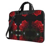 RTCVXZDSA Red Roses Stylish Laptop Bag With Full-Print Design â€“ Lightweight And Protective 600d Oxford Polyester Bag With Soft Lining, Perfect For Work, Travel & School