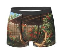 RTCVXZDSA Roses In The Yard Men'S Boxer Briefs - Stylish Full-Print Dual-Sided Underwear With Comfortable Stretch Fit, Breathable Lightweight Design For All-Day Wear