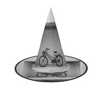 RTCVXZDSA The Bicycle Next To The House Halloween Hat - Full Print Design, Comfortable Oxford Cloth, Foldable And Lightweight For Parties And Role Play