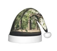 RTCVXZDSA The Windows Of The Villa Kids' Holiday Hat – Festive Party Hat With Plush Pom-Pom, Perfect For Christmas, Halloween, And New Year'S Celebrations