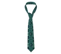 RTCVXZDSA Tropical Palm Leaves Men'S Tie - Fully Printed Design, Polyester Material, Soft And Durable, Easy To Wear, Ideal For Business And Special Occasions