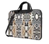 RTCVXZDSA Zebra And Giraffe Stylish Laptop Bag With Full-Print Design â€“ Lightweight And Protective 600d Oxford Polyester Bag With Soft Lining, Perfect For Work, Travel & School