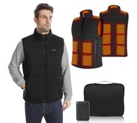 Rtdep Heated Gilet for Men, Heated Body Warmer Mens with 10000mah Battery Pack, Heated Vest with 8 Zone Heating, Heated Jackets for Men Work Thermal Vests, Motorcycle(M)