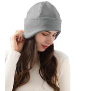 rtdgcv Winter Hat with Ear Flaps, Women's Knitted Hat, Acrylic Winter Hat for Men and Women, Soft, Warm, Unisex, Ear Flap Hat, Aviator Hats for Women, Knitted Hats for Women, Large, darkgray, One Size