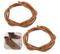 RTDHO 1 Pair Brown Leather Shoe Laces 120cm,Square Cut 3mm Thick Durability Replacement Strings for Boat Shoes Deck Shoes Crafting Jewelry Bracelets and DIY Projects
