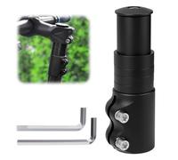 RTDHO Bike Stem Riser 120mm Bicycle Handlebar Stem Extender for 1-1/8" 28.6mm Fork,Aluminum Alloy Bicycle Handlebar Raiser Adapter with Hex Keys for Mountain Bike MTB Road BMX Black