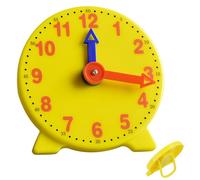 RTDHO Teaching Clock for Children Learning Clock for Kids Moveable Learn to Tell the Time Clocks Yellow Time Teaching & Demonstration Clocks for Ages 3+ 4+ 5+ Early Education 10cm