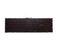 RTDPART Black New Laptop Backlit Keyboard Red Word For MSI Creator 17M A9S A9SD A9SE Bulgaria BG No Frame