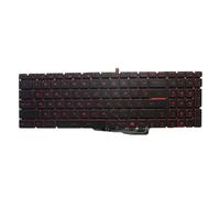 RTDPART Black New Laptop Backlit Keyboard Red Word For MSI GP62M 7Rdx 7REX World of Tanks Edition Hebrew HB No Frame