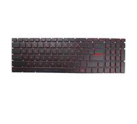 RTDPART Black New Laptop No Backlit Keyboard Red Word For MSI GE72 2QE 2QF 2QC 2QD 2QL 6QC 6QD 6QE 6QF 6QL 7RD 7RE Apache Pro GE72VR 6RF 7RF Apache Pro Czech/Slovakian CS No Frame