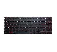 RTDPART Black New Laptop No Backlit Keyboard Red Word For MSI Pulse GL76 11U 11UCK 11UDK 11UEK Bulgaria BG No Frame